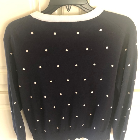 2 Crown and Ivy cardigans. Navy dotted and Solid Gray. 3/4 sleeve. - Picture 5 of 5